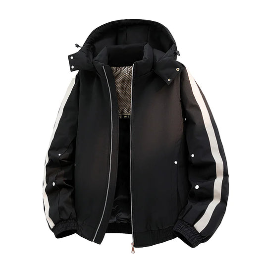 SHOPPLEX Men’s Hooded Down Jacket – Winter Windproof & Warm