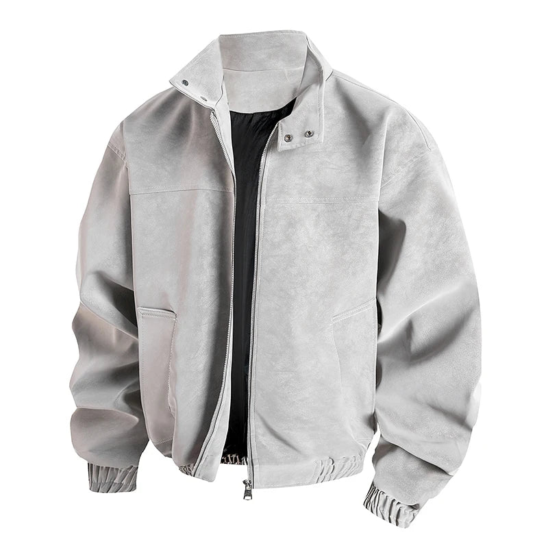 SHOPPLEX Men’s Stand-Up Collar Jacket – Autumn & Winter