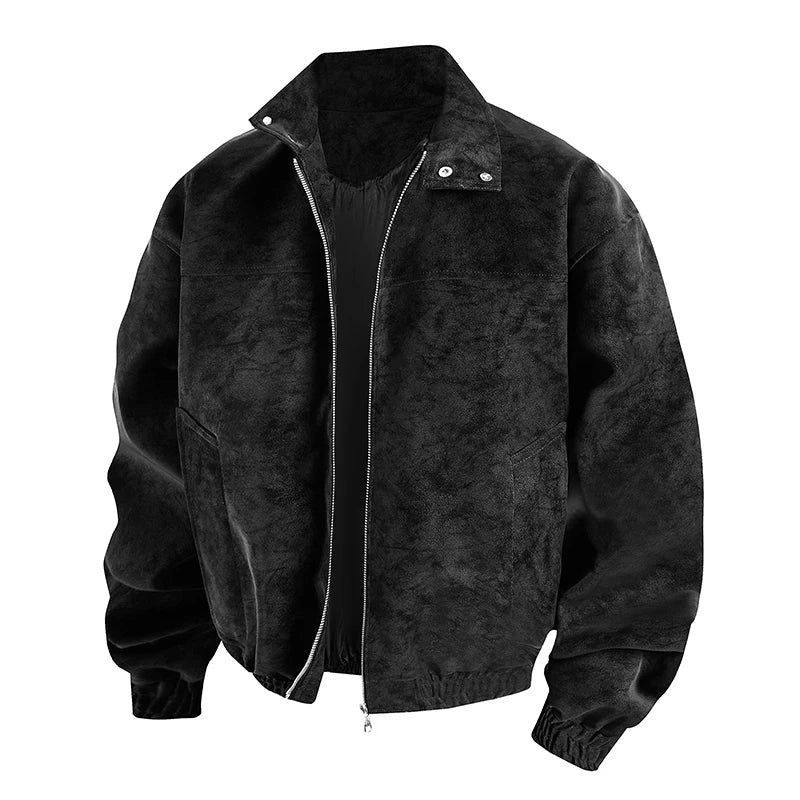 SHOPPLEX Men’s Stand-Up Collar Jacket – Autumn & Winter