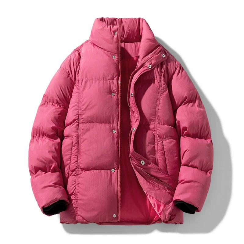 SHOPPLEX Men’s Stand-Collar Winter Jacket – Warm Casual Coat