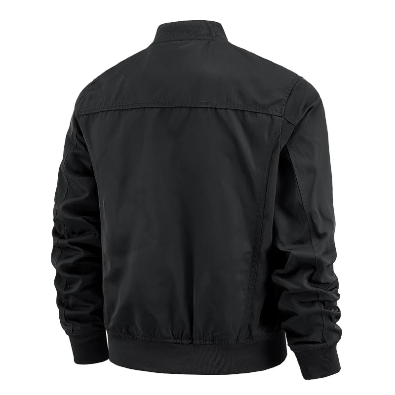 SHOPPLEX Men’s Tactical Waterproof Windbreaker Jacket – Multi-Pocket Outdoor Coat