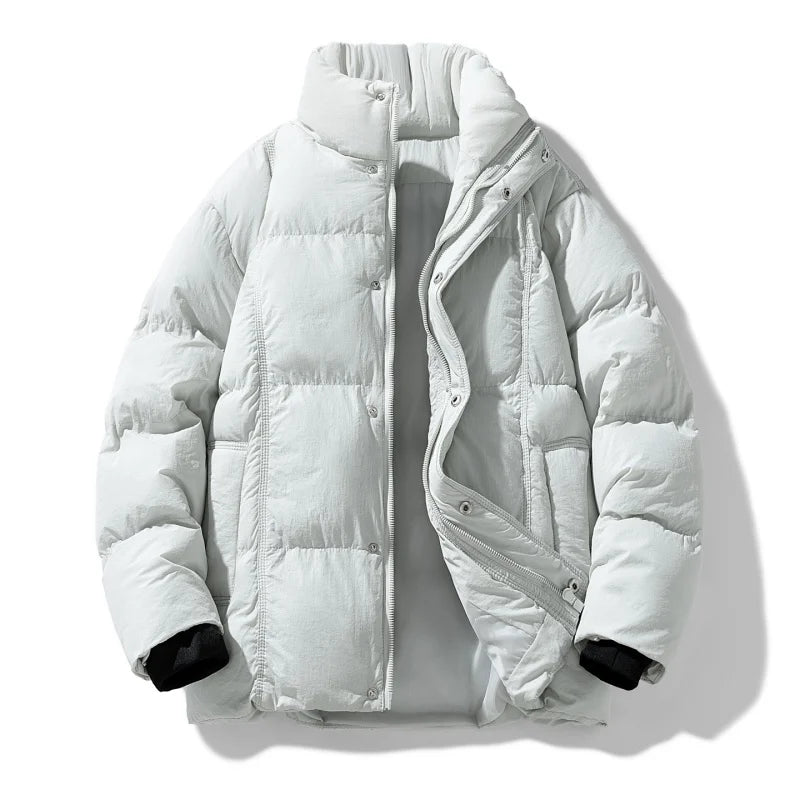 SHOPPLEX Men’s Stand-Collar Winter Jacket – Warm Casual Coat