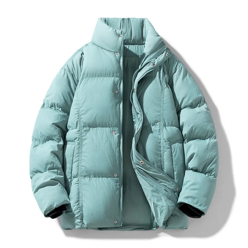 SHOPPLEX Men’s Stand-Collar Winter Jacket – Warm Casual Coat