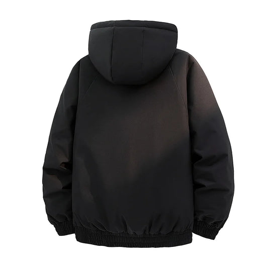 SHOPPLEX Men’s Hooded Down Jacket – Winter Windproof & Warm