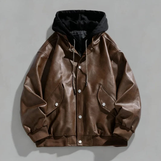SHOPPLEX Men’s Casual Leather Jacket – Winter 2025 Trend