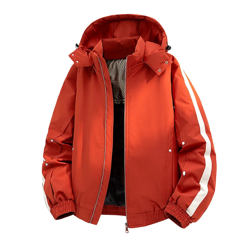 SHOPPLEX Men’s Hooded Down Jacket – Winter Windproof & Warm