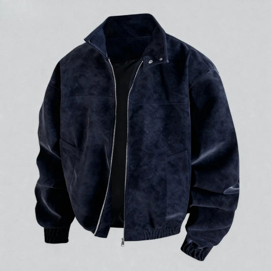 SHOPPLEX Men’s Stand-Up Collar Jacket – Autumn & Winter