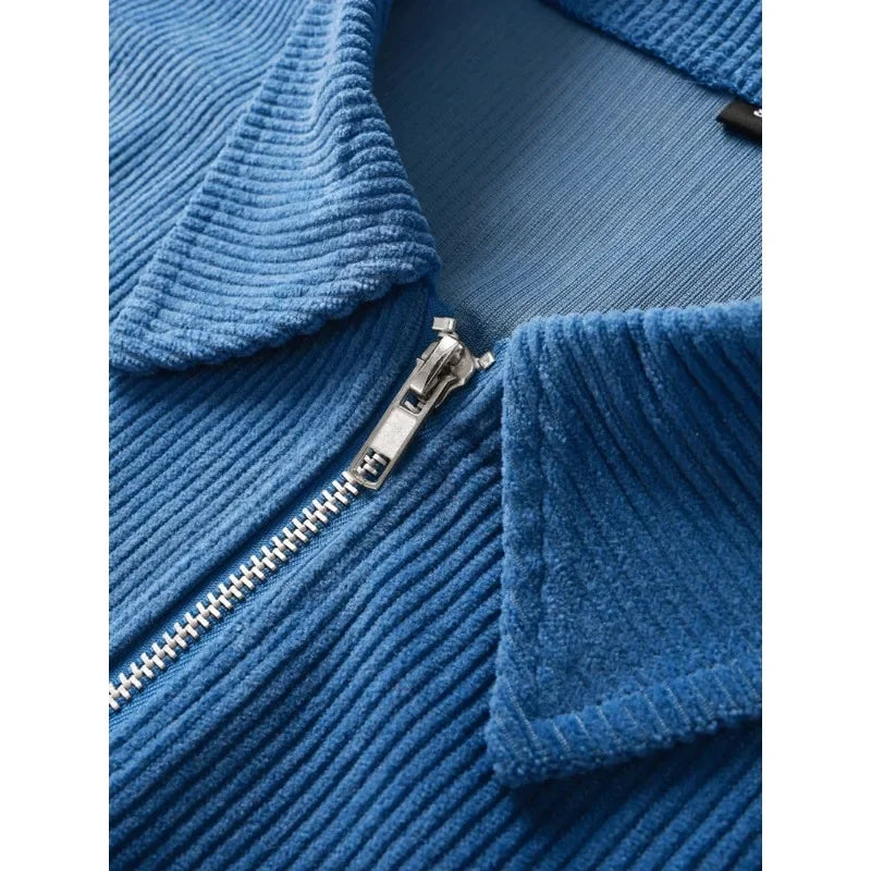 Men's Corduroy Polo Collar Jacket