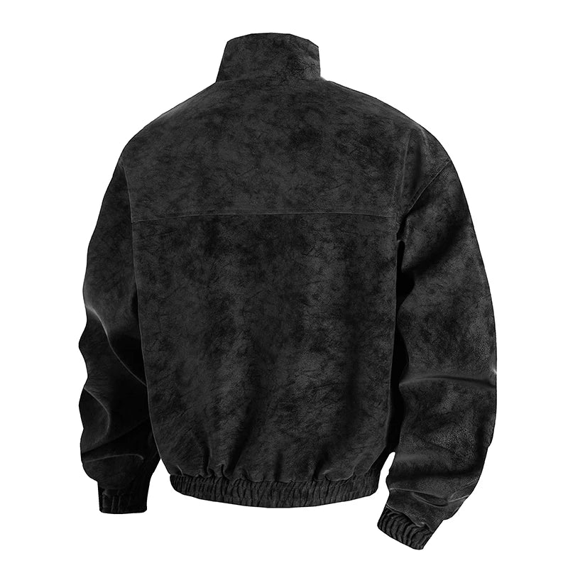 SHOPPLEX Men’s Stand-Up Collar Jacket – Autumn & Winter