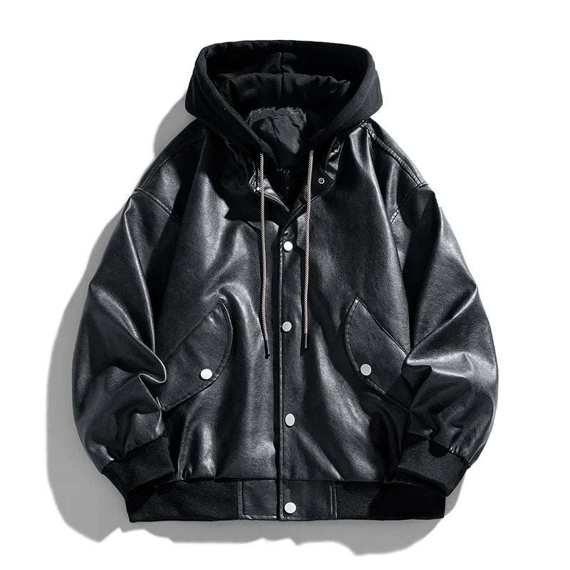 SHOPPLEX Men’s Casual Leather Jacket – Winter 2025 Trend
