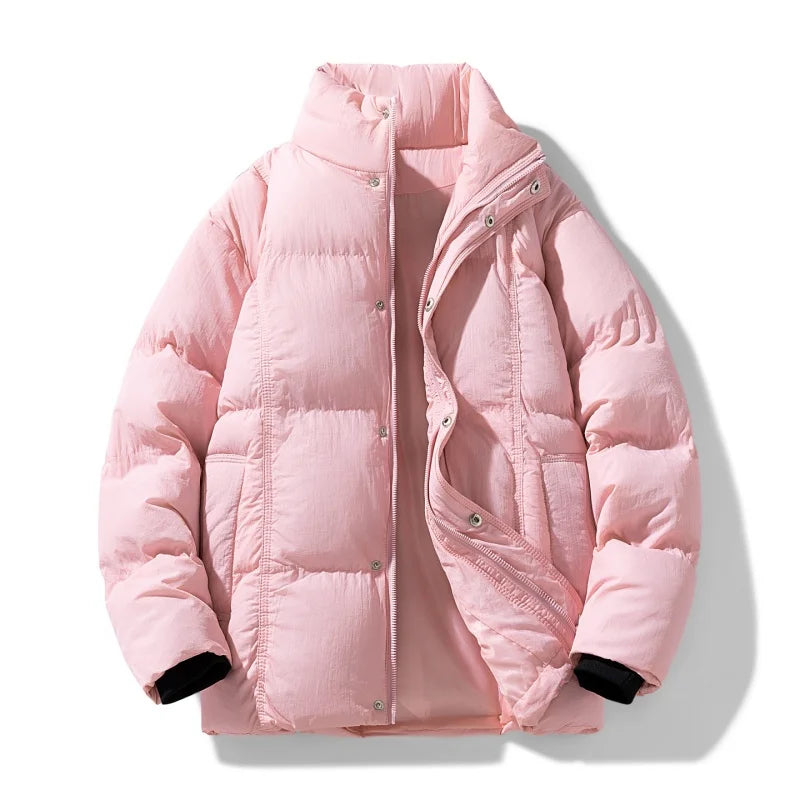 SHOPPLEX Men’s Stand-Collar Winter Jacket – Warm Casual Coat