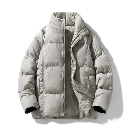 SHOPPLEX Men’s Stand-Collar Winter Jacket – Warm Casual Coat