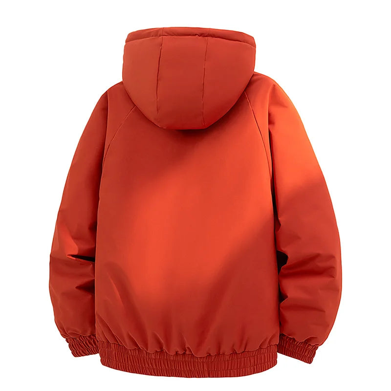SHOPPLEX Men’s Hooded Down Jacket – Winter Windproof & Warm
