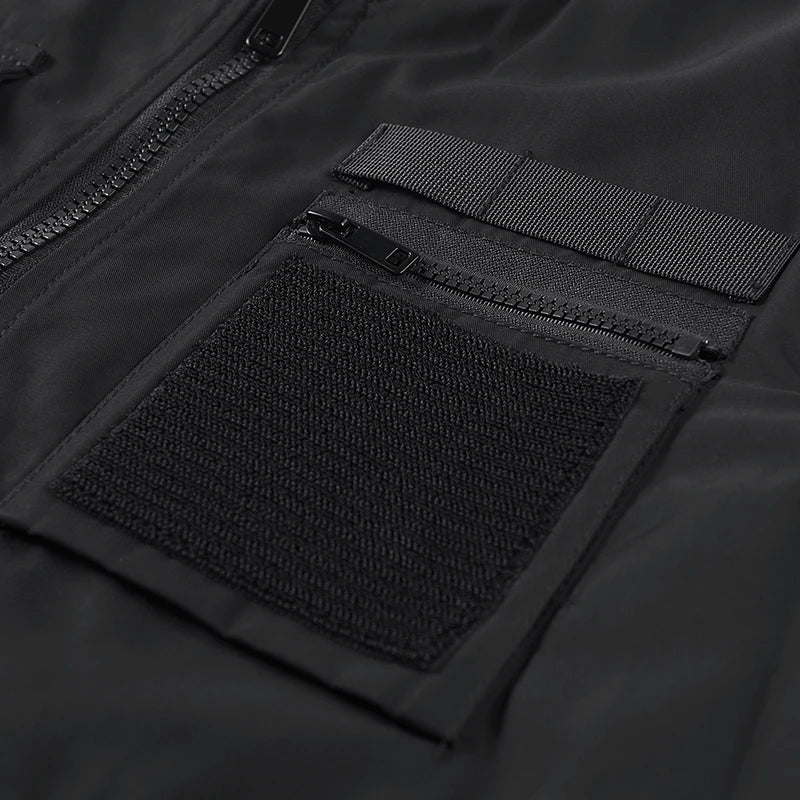 SHOPPLEX Men’s Tactical Waterproof Windbreaker Jacket – Multi-Pocket Outdoor Coat