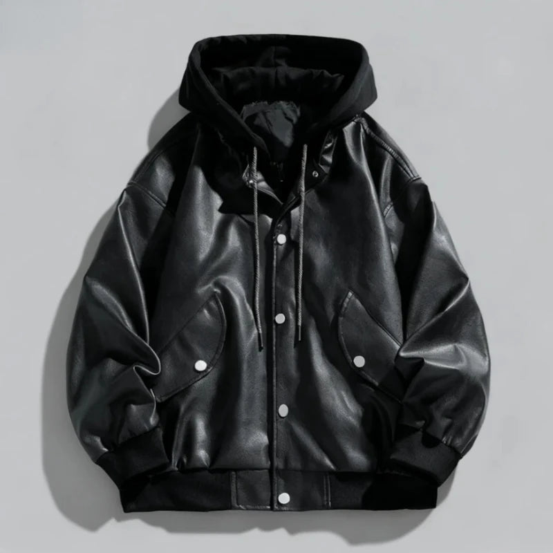SHOPPLEX Men’s Casual Leather Jacket – Winter 2025 Trend